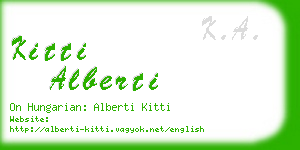 kitti alberti business card